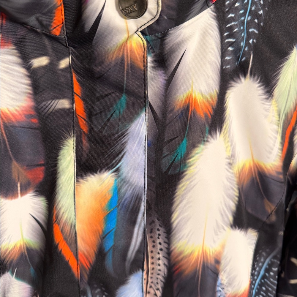 Roxy Multicolor Feather Print Ski Jacket - image 4